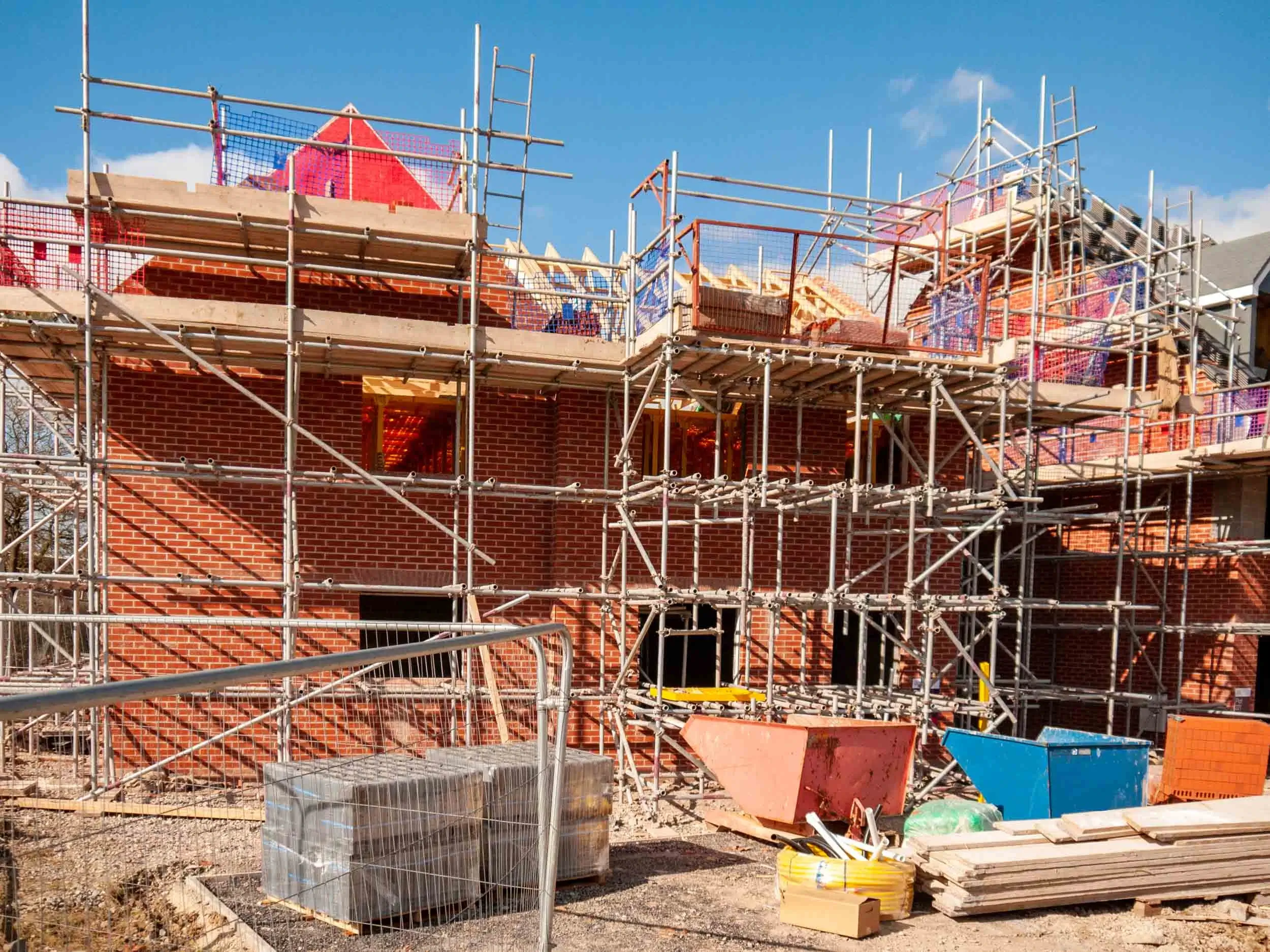 Construction project on a new build house